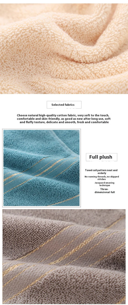 All-Cotton Class A Premium Face & Bath Towel Set - Thickened & Highly Absorbent - BeeTrendyShop.COM