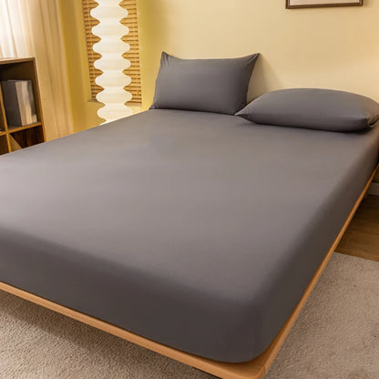 Solid Color Matte Bed Sheet – Minimalist Bedroom Bed Cover (Excluding Pillowcases)
