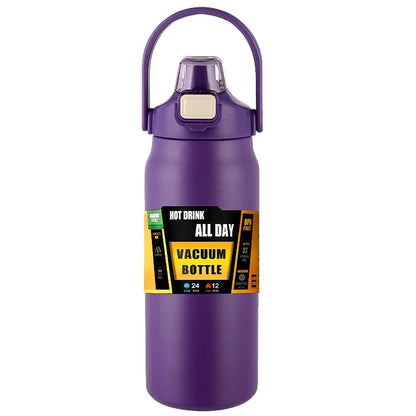 Portable Thermos with Straw – 304 Stainless Steel Hot & Cold Vacuum Flask