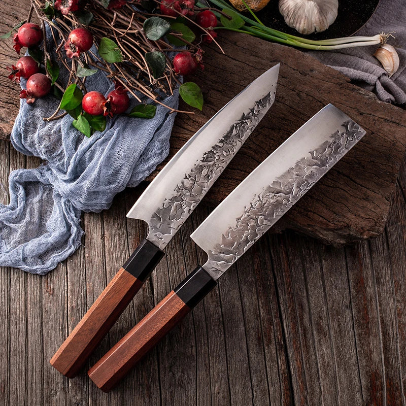 Forged Japanese Chef Knife – Professional Kiritsuke, Santoku & Nakiri Kitchen Knives