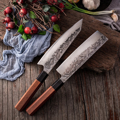 Forged Japanese Chef Knife – Professional Kiritsuke, Santoku & Nakiri Kitchen Knives
