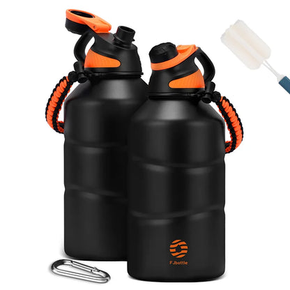 1.9L Stainless Steel Thermos Bottle with Rope – Portable Vacuum Flask for Sports & Gym