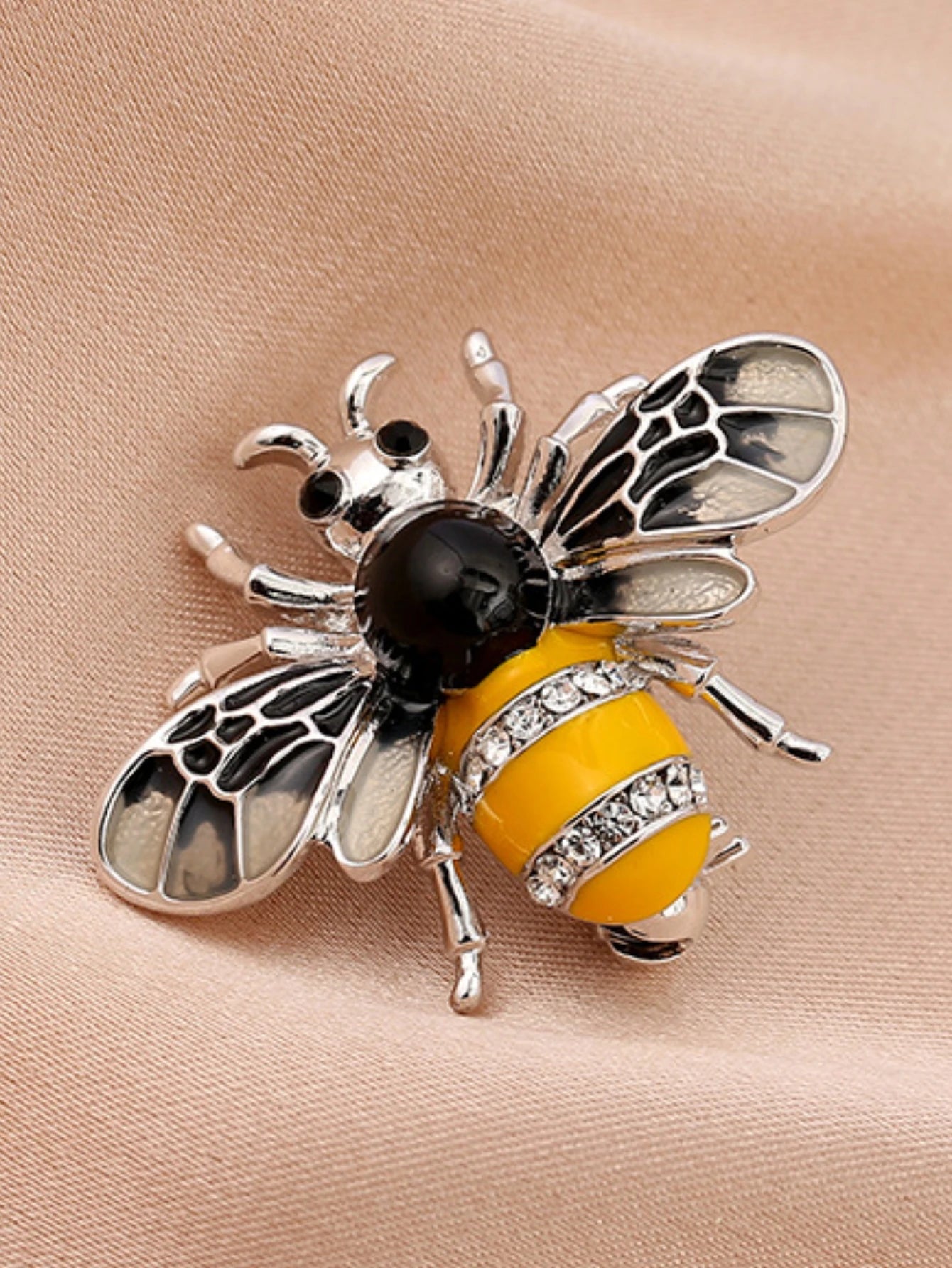 Bee Brooch Pin – Zinc Alloy Rhinestone | Women's Fashion Jewelry