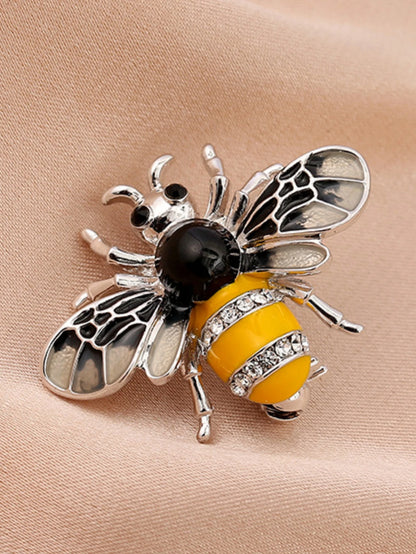 Bee Brooch Pin – Zinc Alloy Rhinestone | Women's Fashion Jewelry