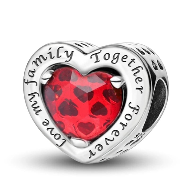 925 Sterling Silver Heart, Flower, Clover & Turtle Charm Bead – DIY Birthday Jewelry
