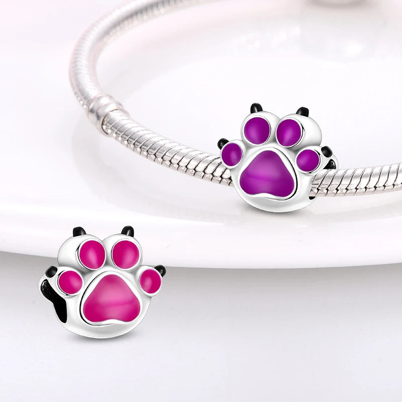 925 Sterling Silver Cat & Dog Charm Bead – DIY Jewelry for Women