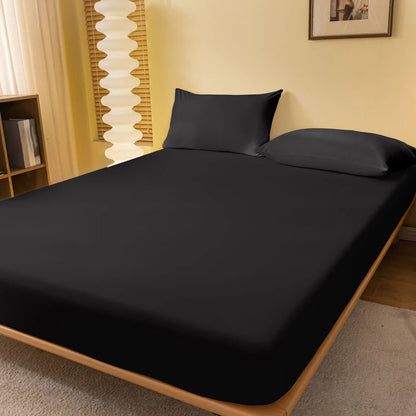 Solid Color Matte Bed Sheet – Minimalist Bedroom Bed Cover (Excluding Pillowcases)