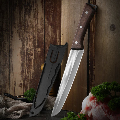Forged Kitchen Boning & Fillet Knife – Chef Slicing Knife for Fishing & Grilling