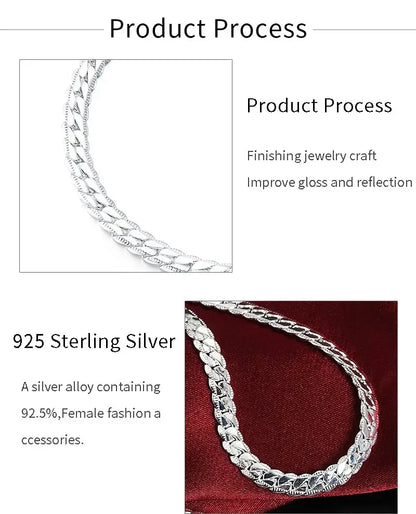 6mm Full Sideways Chain Necklace & Bracelet – 18K Gold & Silver Unisex Jewelry