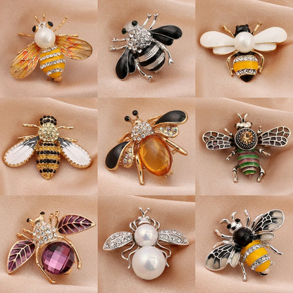 Bee Brooch Pin – Zinc Alloy Rhinestone | Women's Fashion Jewelry
