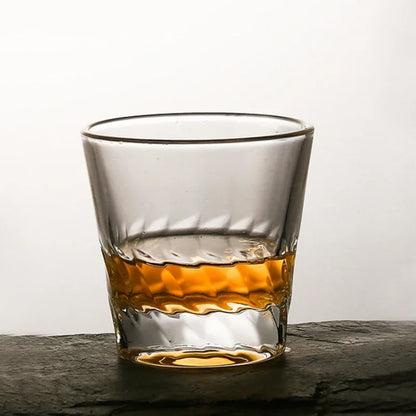 2pcs Vintage Transparent Drinking Glasses Set – Bar Cocktail & Whiskey Glasses
