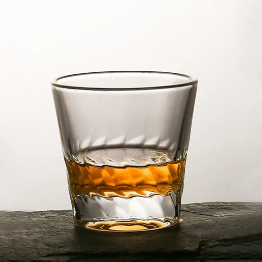 2pcs Vintage Transparent Drinking Glasses Set – Bar Cocktail & Whiskey Glasses
