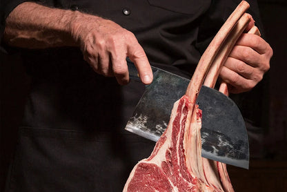 Hand-Forged Professional Butcher Knife – Full Tang High-Carbon Steel Chinese Chef Knife