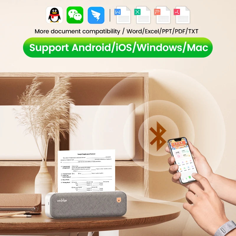 A4 Printer Wireless, No Ink or Toner