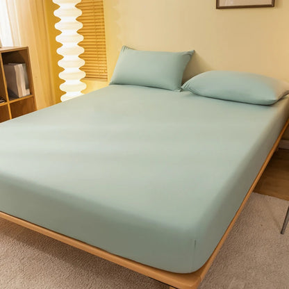 Solid Color Matte Bed Sheet – Minimalist Bedroom Bed Cover (Excluding Pillowcases)