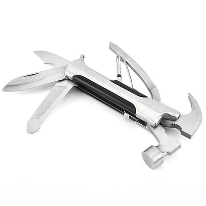 15-in-1 Multifunctional Survival Hammer Tool – Folding Knife, Pliers & Camping Gear