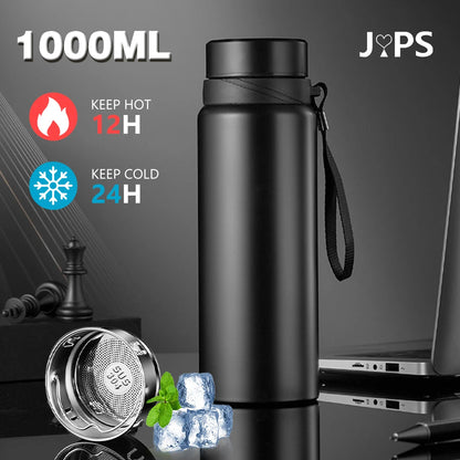1L Stainless Steel Thermal Water Bottle – Vacuum Flask for Tea, Coffee & Water