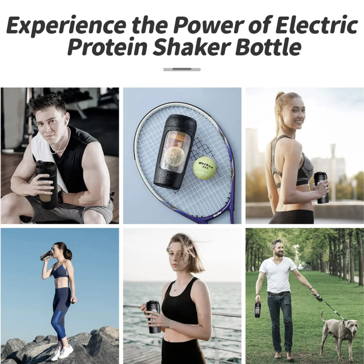 650ml USB Electric Portable Whey Protein Shaker bottle