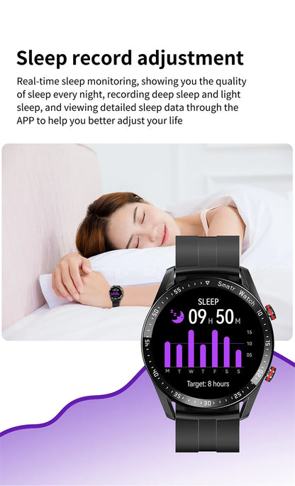 ECG+PPG Smartwatch – Laser Health Monitor, Blood Pressure, Bluetooth Call, Waterproof with Box