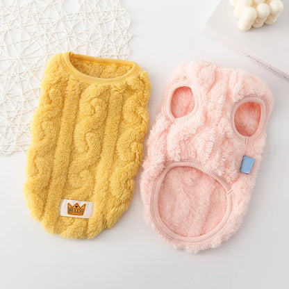 Cute Dog & Cat Sweater - Cozy Knit Hoodie with Harness Hole for Small Dogs - BeeTrendyShop.COM