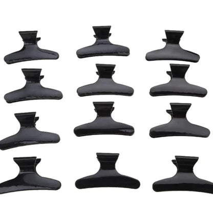 12Pcs Pro Barber Styling Hair Clips Set – Sectioning Clamps for Salon & Home