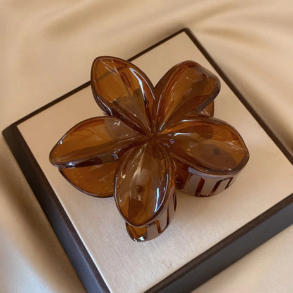 Large Flower Hair Claw Clip – Matte Sweet Barrette for Women & Girls