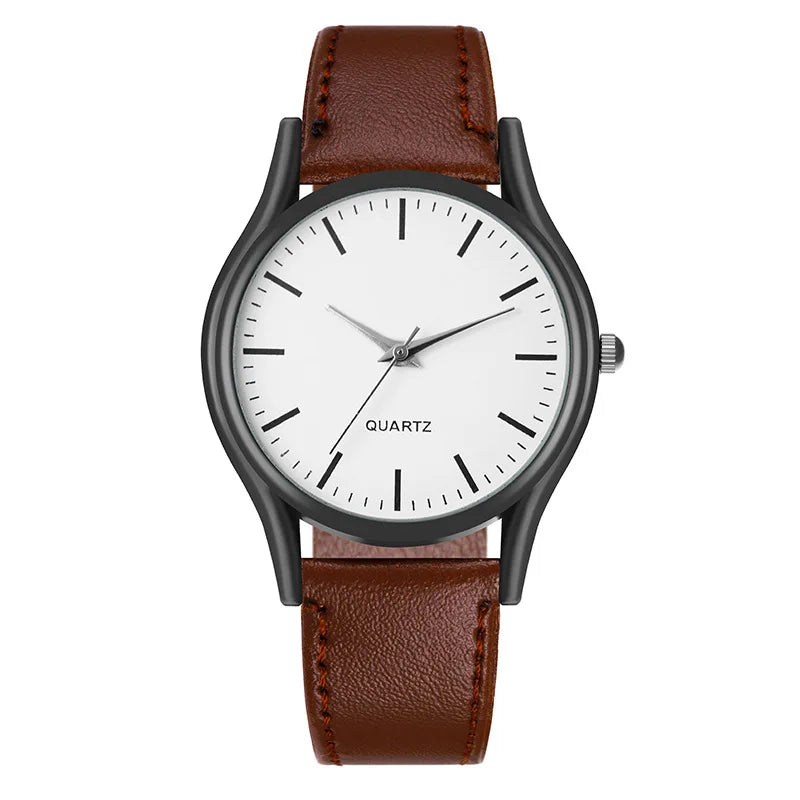2024 New Couples Watches Leather Strap Minimalist Fashion Quartz Wristwatches Multiple Colors for Loved Ones Gift parejas reloj