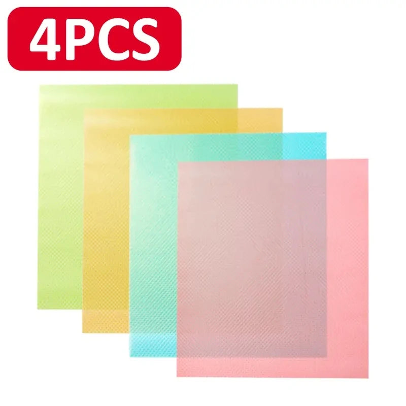 Cabinet & Refrigerator Liner Mats – Cuttable Moisture-Proof Easy-Clean Shelf Mats | 4/8/12pcs