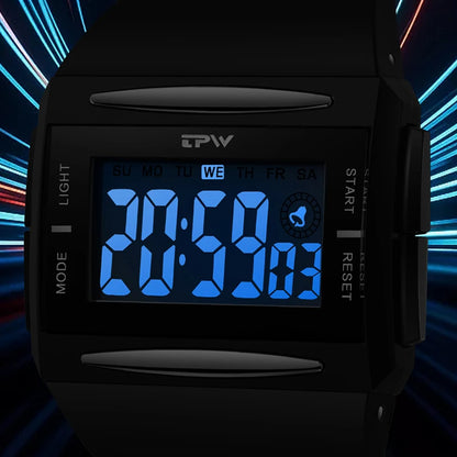 Fashion Digital Watch for Boys & Men – Luminous, Waterproof, Large Screen, Multifunction Sport