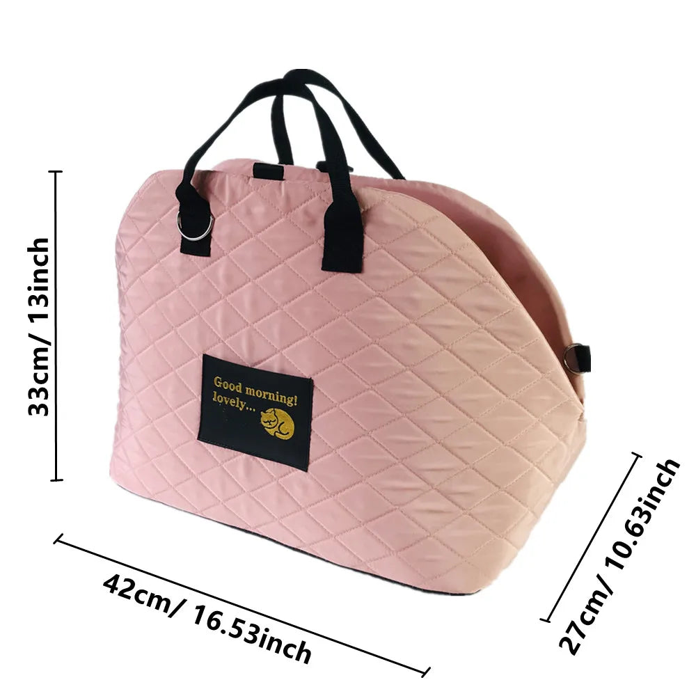 Pet Travel Carrier – Car Seat Bag for Cats & Dogs | Nylon Shoulder Handbag