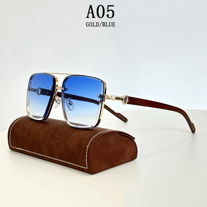 Luxury Vintage Steampunk Sunglasses – Wood Frame Polarized Photochromic Lenses