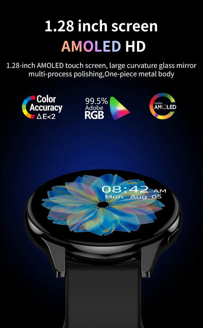 LIGE Smartwatch – Wireless Charging, Bluetooth Calls, Custom Watch Face, Fitness Tracker with Box