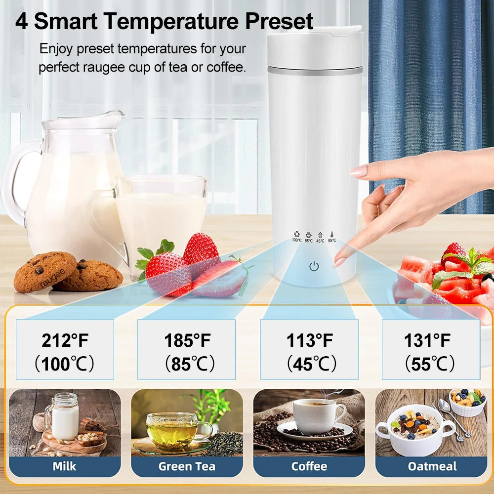 Portable Electric Kettle 475ML – Mini Travel Water Heater for Coffee & Tea