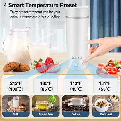 Portable Electric Kettle 475ML – Mini Travel Water Heater for Coffee & Tea