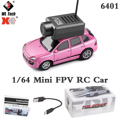WLtoys 6401 Mini RC Car 1:64 with 720P FPV Camera | WiFi App Control | 2.4G Remote