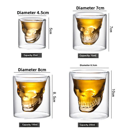 Crystal Double Bottom Wine & Cocktail Glass – Whiskey Beer Coffee Mug Cup