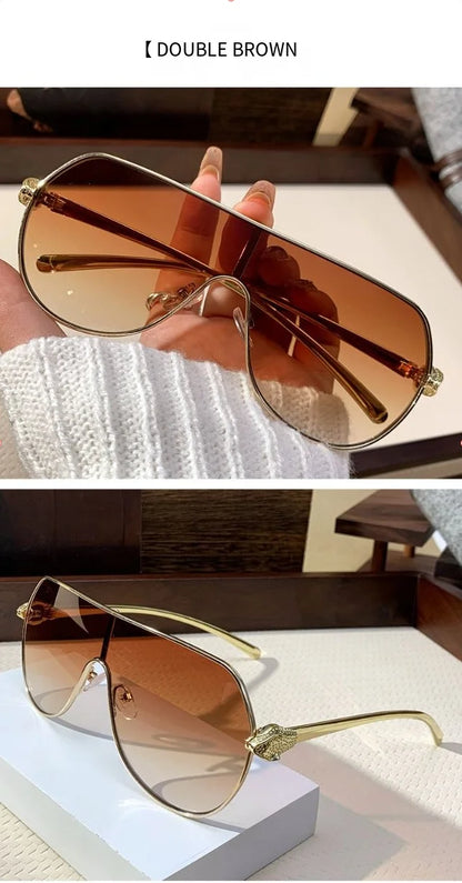 High-End Retro Frameless Sunglasses – Toad Style Metal Frame UV400 Unisex