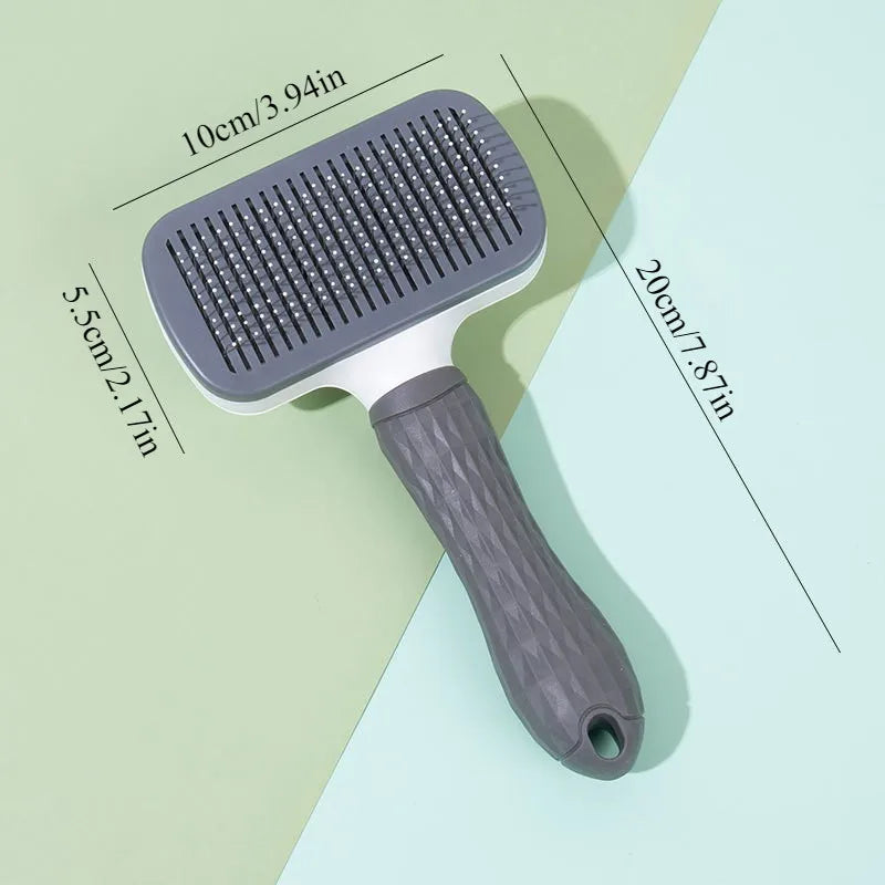 Self-Cleaning Pet Grooming Brush – Slicker Comb for Dogs & Cats