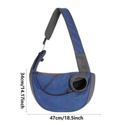 Adjustable Pet Sling Carrier – Breathable Shoulder Bag for Cats & Small Dogs