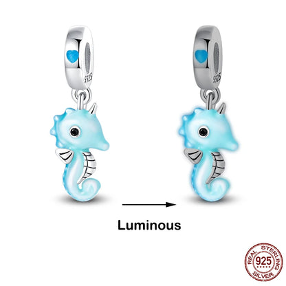 925 Sterling Silver Chameleon Luminous Butterfly Charm Bead – DIY Jewelry