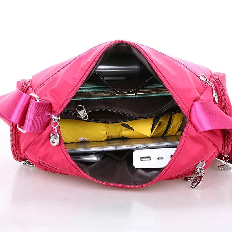 Women's casual large capacity crossbody bag, multifunctional waterproof shoulder bag, shopping handbag - BeeTrendyShop.COM