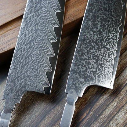 DIY VG10 Damascus Steel Knife Blank – Sharp Chef & Utility Knife Making Material