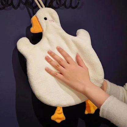 Cartoon Goose Hand Towel – Hanging Type, Super Absorbent & Quick-Dry
