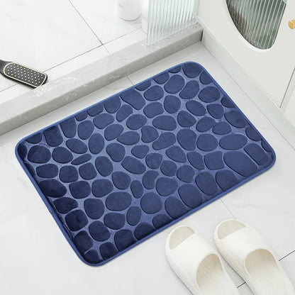 1pc Anti-Slip Cobblestone Floor Mat for Bathroom, and Absorbs Water and Reduces Slips and Falls - BeeTrendyShop.COM