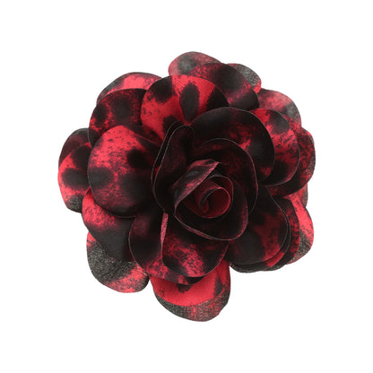 Leopard Print Flower Hair Claw Clip – Vintage Barrette for Women