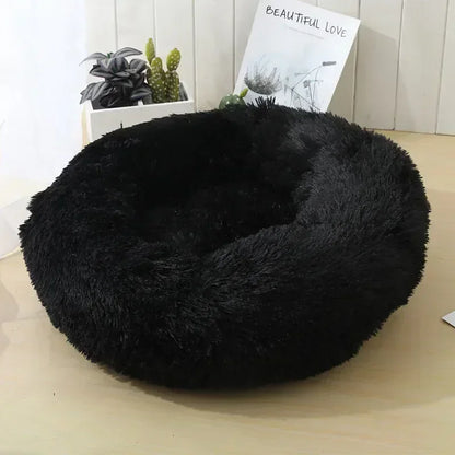 Self-Warming Round Pet Bed - Plush, Non-Slip Mat for Cats & Dogs - BeeTrendyShop.COM
