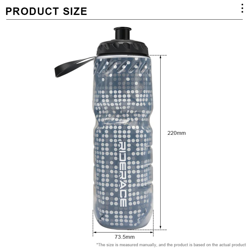 Bicycle Water Bottle 670ml – Dual Layer Thermal Insulated MTB Road Bike Sports Bottle