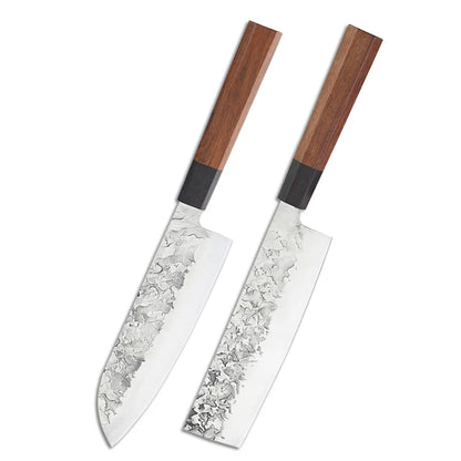 Forged Japanese Chef Knife – Professional Kiritsuke, Santoku & Nakiri Kitchen Knives