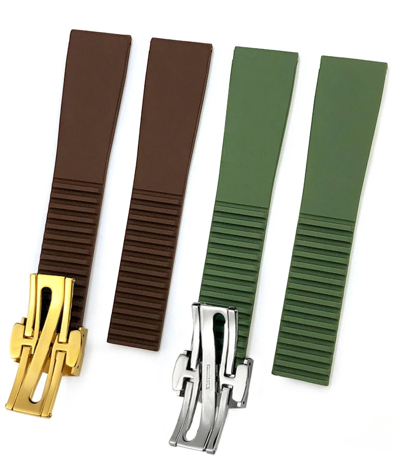 Natural Rubber Watchband for Patek PP Philippe Aquanaut 5067 5068 18mm 19mm Soft Silicone Colorful Watch Strap Women