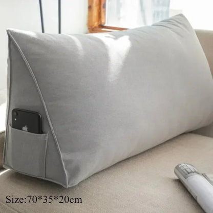 Triangle Reading & Lumbar Support Cushion – Soft Backrest Pillow for Sofa, Bed & Office